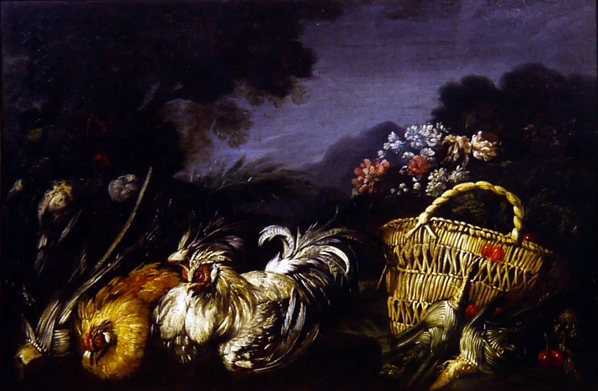 Candido - Natura morta con polli vivi, attribuito, Opera Pia Poveri e Vergognosi, Bologna